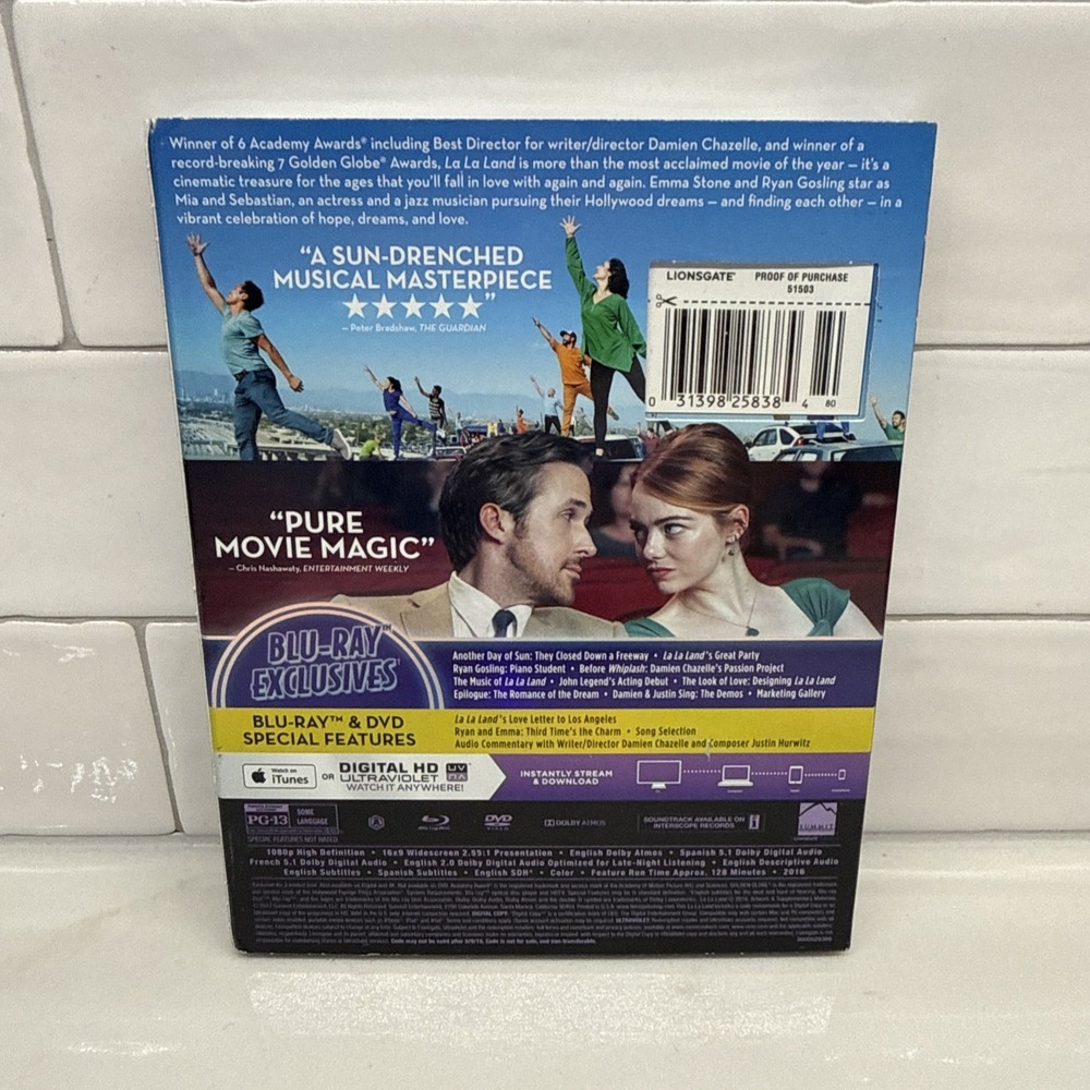 La La Land (Blu-ray, 2016) Brand New Factory Sealed With Slipcover - Picture 4 of 8